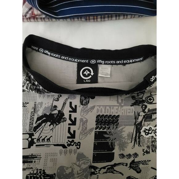 LRG "Roots and Equipment" Mens Pullover Polo Unique Design Size 4XL - Picture 5 of 7